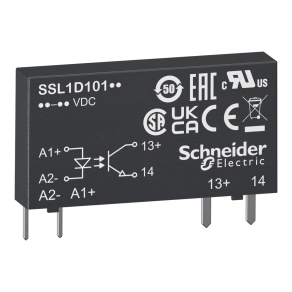   Schneider Electric Harmony Solid State Relays - SSL1D101BD - SSL sorkapocs szilárdtestrelé, DC kapcsolás, 1NO, 1 - 48VDC, 100mA, 24VDC