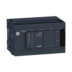   Schneider Electric Modicon M241 - TM241C24T -gépvezérlő PLC, 24 I/O, tranzisztor (source) kimenet, RS232/RS485, RS485, 24 VDC