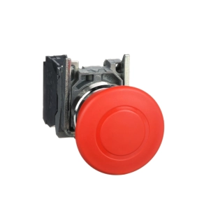   Schneider Electric Harmony XB4 - XB4BT842 - komplett fém Ø40 gombafejű vészgomb, Ø22, húzásra kioldó, 1NC