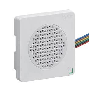 Schneider Electric Harmony XVSV - XVSV7BWN - DIN72 (72x72 mm) elektromos hangjelző, szerkeszthető jelzés, NPN, 12 - 24VDC, fehér