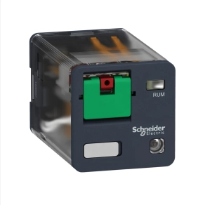   Schneider Electric Harmony Electromechanical Relays - RUMC32P7 - RUM univerzális relé, hengeres, 3CO, 10A, 230VAC, tesztgomb, LED