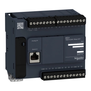   Schneider Electric Modicon M221 - TM221C24R - gépvezérlő PLC, 24 I/O, relé kimenet, RS232/RS485, 100...230 VAC
