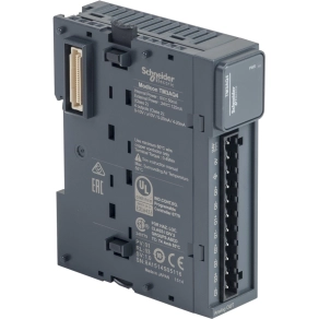   Schneider Electric Modicon TM3 - TM3AQ4 - bővítő modul, 4 analóg kimenet, 12/11+1 bit, +/-10V / 0...10V / 0…20mA / 4…20mA