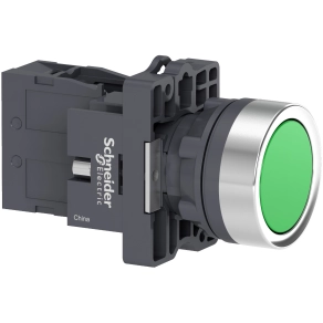 Schneider Electric Easy Harmony XA2 - XA2EH031 - Ø22 Nyomógomb, nyomó - nyomó, zöld, 1NO