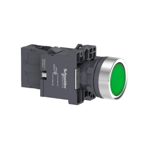 Schneider Electric Easy Harmony XA2 - XA2EW33M1 - Ø22 Világító nyomógomb, zöld, 220…230V AC, 1NO
