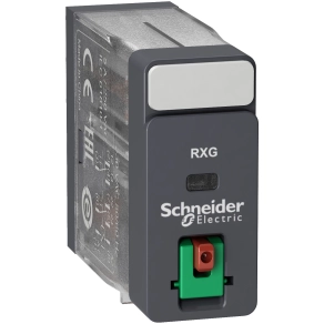 Schneider Electric Harmony Electromechanical Relays - RXG21B7 - RXG Interfész relé, 2CO, 5A, 24VAC, tesztgomb