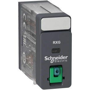   Schneider Electric Harmony Electromechanical Relays - RXG21JD - RXG Interfész relé, 2CO, 5A, 12VDC, tesztgomb