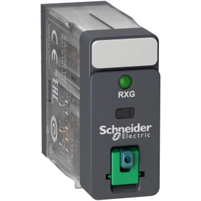   Schneider Electric Harmony Electromechanical Relays - RXG22JD - RXG Interfész relé, 2CO, 5A, 12VDC, tesztgomb, LED