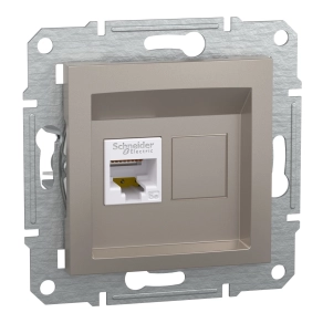 Schneider Electric Asfora - EPH4300169 - 1xRJ45 Cat5e UTP aljzat, bronz
