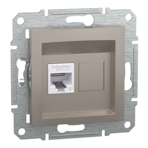 Schneider Electric Asfora - EPH4700169 - 1xRJ45 Cat6 UTP aljzat, bronz