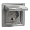 Schneider Electric Asfora - EPH3100361 - 2P+F csatlakozóaljzat, biztonsági zsaluval, csapfedeles - IP44, alumínium