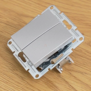   Schneider Electric Asfora - EPH0600161 - Kettős váltókapcsoló, rugós bekötés, alumínium (106+6)