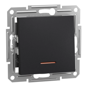 Schneider Electric Asfora - EPH1500171 - Váltókapcsoló, jelzőfényes, rugós bekötés, antracit