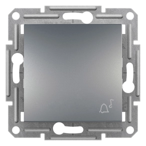 Schneider Electric Asfora - EPH0800162 - Egypólusú nyomó, csengőjel, rugós bekötés, acél