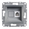 Schneider Electric Asfora - EPH4100162 - 1xRJ11 telefon aljzat, acél
