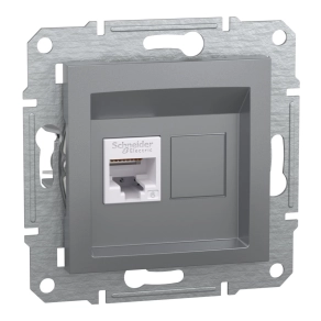   Schneider Electric Asfora - EPH4700162 - 1xRJ45 Cat6 UTP aljzat, acél