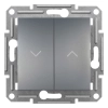 Schneider Electric Asfora - EPH1300562 - Redőnykapcsoló, rugós bekötés, acél