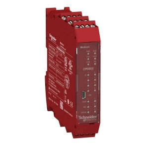   Schneider Electric Preventa XPS MCM - XPSMCMCP0802 biztonsági vezérlő, CPU, 8DI+2DI (start/restart), 2DO+4DO (teszt)+2DO (státusz), csavaros