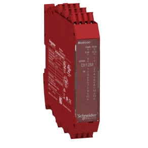   Schneider Electric Preventa XPS MCM - XPSMCMDI1200MTG biztonsági vezérlő, biztonsági bővítő I/O modul, 12DI + 8DO (teszt), rugós