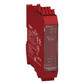   Schneider Electric Preventa XPS MCM - XPSMCMDO0002G biztonsági vezérlő, biztonsági bővítő I/O modul, 2DO + 2DO (státusz) + 2DI (start/restart), rugós