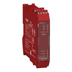 Schneider Electric Preventa XPS MCM - XPSMCMDO0002 biztonsági vezérlő, biztonsági bővítő I/O modul, 2DO + 2DO (státusz) + 2DI (start/restart), csavaros