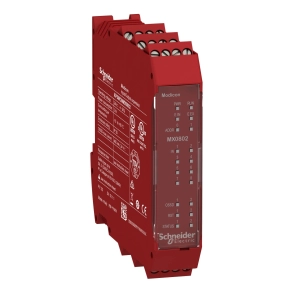 Schneider Electric Preventa XPS MCM - XPSMCMMX0802 biztonsági vezérlő, biztonsági bővítő I/O modul, 8DI+2DO (+start/reset/teszt/státusz), cavaros