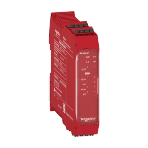   Schneider Electric Preventa XPS MCM - XPSMCMRO0004G biztonsági vezérlő, biztonsági bővítő I/O modul, 4DO (relé) + 4DI (start/restart)