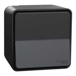   Schneider Electric Mureva Styl - MUR35026 - Egypólusú nyomó, komplett (101N), antracitszürke