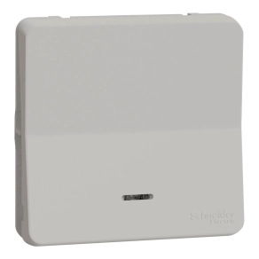   Schneider Electric Mureva Styl - MUR39127 - Egypólusú nyomó, jelzőfénnyel, polárfehér