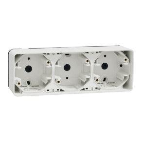   Schneider Electric Mureva Styl - MUR39913 - Hármas kiemelő doboz, vízszintes, polárfehér