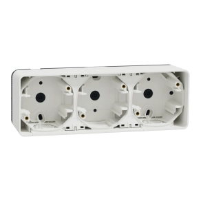 Schneider Electric Mureva Styl - MUR39913 - Hármas kiemelő doboz, vízszintes, polárfehér