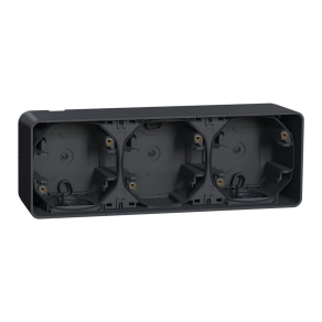   Schneider Electric Mureva Styl - MUR37713 - Hármas kiemelő doboz, vízszintes, antracitszürke