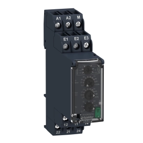 Schneider Electric Harmony Control Relays - RM22UA32MR - feszültségfigyelő relé, kikapcsolás késleltetővel, 2CO, 8A, 24…240VAC/DC, mérési tart.:1…100V