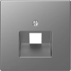 Schneider Merten fedlap, 1xRJ45 aljzathoz, acél (System Design)