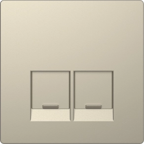   Schneider Electric Merten System Design - MTN4572-6033 - Fedlap, 2xRJ45 aljzathoz, System-D, szahara