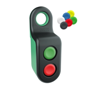   Schneider Electric Harmony XB5R - ZBRM22A0 - komplett mobil tokozatos vezetéknélküli nyomógomb, 2db 1 impulzusos nyomógomb, 6 színű tető