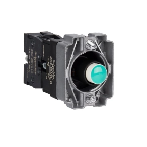   Schneider Electric Easy Harmony XB2 - ZB2BWB31C - Világító aljzat, gallér, zöld led, fém,