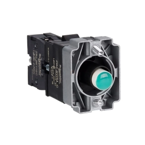   Schneider Electric Easy Harmony XB2 - ZB2BWM32C - Világító aljzat, gallér, zöld LED fém,
