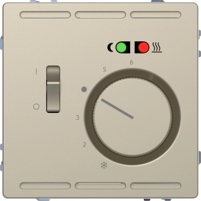   Schneider Electric Merten System Design - MTN5764-6033 - Padlótermosztát, kapcsolóval, 250 V, 10A, System-D, szahara