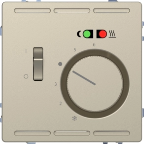 Schneider Electric Merten System Design - MTN5764-6033 - Padlótermosztát, kapcsolóval, 250 V, 10A, System-D, szahara