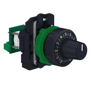   Schneider Electric Harmony XB5 - XB5AD912R4K7 - komplett műanyag potencióméter, Ø22, 4.7 kOhm