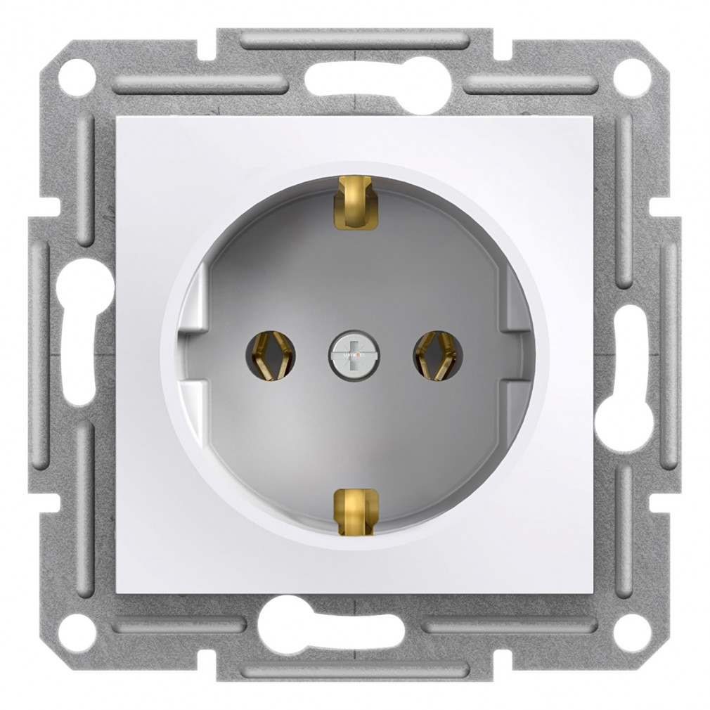 Schneider Asfora 2P+F aljzat, csavaros, fehér EPH2970121