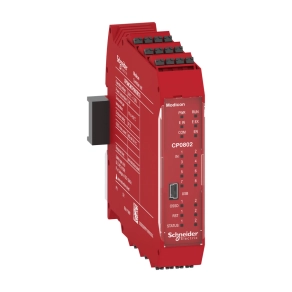   Schneider Electric Preventa XPS MCM - XPSMCMCP0802BCG biztonsági vezérlő, CPU, 8DI+2DI (start/restart), 2DO+4DO (teszt)+2DO(státusz), hátlapi bővítővel