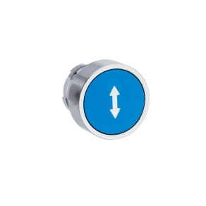   Schneider Electric Easy Harmony XB2 - ZB2BA651C - Nyomógomb fej, kék, jelölt dupla nyíl, fém, panelbe süllyesztett, 22mm, visszatérő