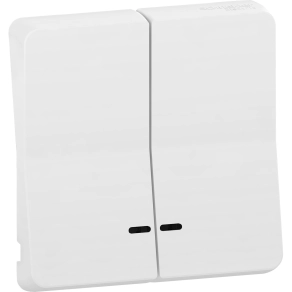 Schneider Electric Mureva Styl - MUR39205 - Kettős billentyű, jelzőfényes, polárfehér