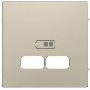   Schneider Electric Merten System Design - MTN4367-6033 - Fedlap, USB töltőkhöz, System-D, szahara