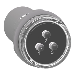   Schneider Electric Harmony XB5 - XB5EV57K4 - műanyag LED fázisfeszültség - jelző lámpa, Ø22, piros - sárga - zöld, 400VAC
