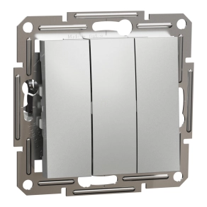   Schneider Electric Asfora - EPH2100161 - Hármas kapcsoló, alumínium