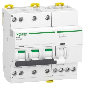   Schneider Electric Acti9 iCV40 - A9DC4710 - áramvédős kismegszakító, A osztály, 3P-N, C, 10A, 30mA, 10kA