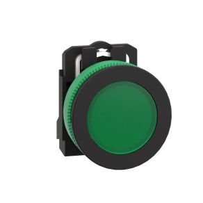   Schneider Electric Harmony XB5 - XB5FVB3 - panelbe süllyesztett komplett műanyag LED jelzőlámpa, Ø30, 24VAC/DC, zöld